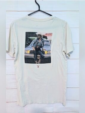 PLAYBOY Off-White Graphic Tee for Men Size Small
